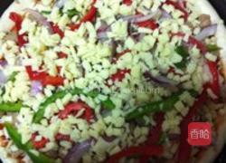 培根牛肉粒披萨的做法图解4