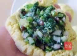 杂面小白菜贴饼子的做法图解11