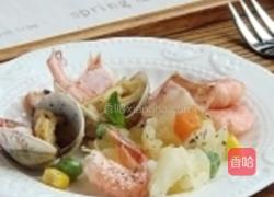 蛤蜊鲜虾奶油烧的做法图解7