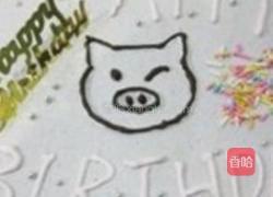 可爱小猪生日蛋糕的做法图解6