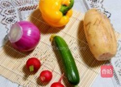 五彩减肥美食的做法图解1