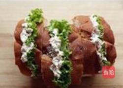 法棍金枪鱼三文治的做法图解5