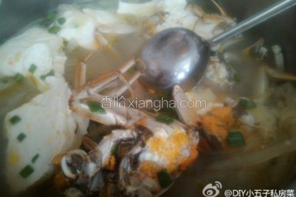 罗卜丝豆腐河蟹锅