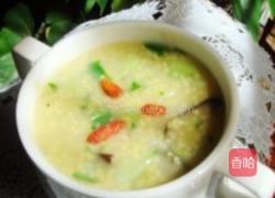 海参小米青菜粥的做法图解1
