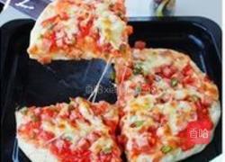彩椒午餐肉披萨的做法图解12