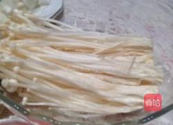 豉油肥牛金针白菜的做法图解2