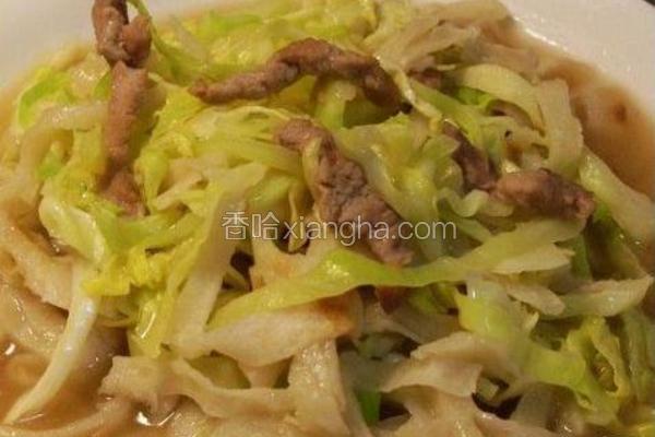 肉丝烩饼