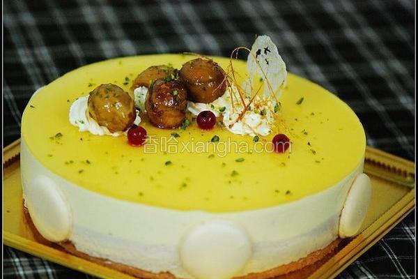 百香果栗子慕斯蛋糕