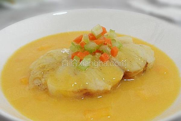 芒果椰浆清蒸银鳕鱼