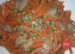 胡萝卜丝爆炒肉片荷兰豆的做法图解4