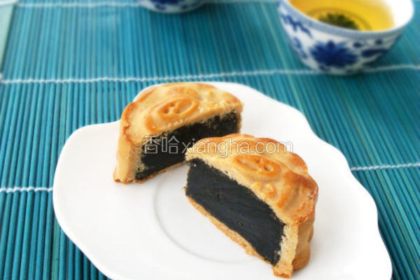 黑芝麻馅月饼