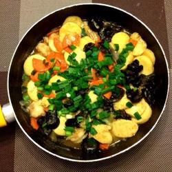鲜虾日本豆腐煲的做法[图]