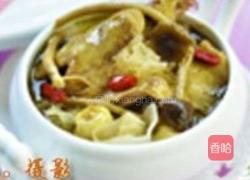 白莲茶树菇乳鸽汤的做法图解6
