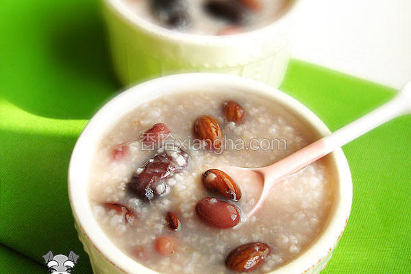 杏仁红豆粥