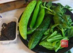 豆豉五蔬的做法图解1