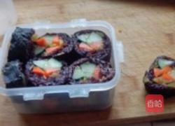 黑米低卡路里海苔寿司卷的做法图解2