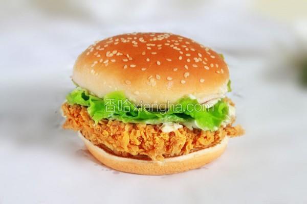 自制劲脆鸡腿堡