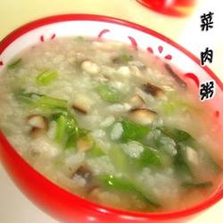 香菇小白菜瘦肉粥的做法[图]