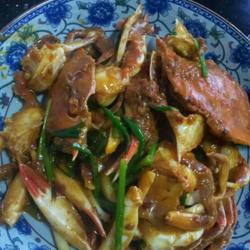 姜葱咖喱花蟹的做法[图]