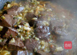 小腌菜烧鸭血的做法图解4