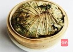 腊肠香菇荷叶饭的做法图解6