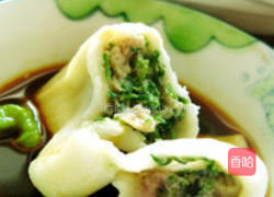 碱蓬菜水饺的做法图解5