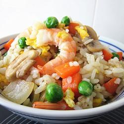 虾仁口蘑炒饭的做法[图]