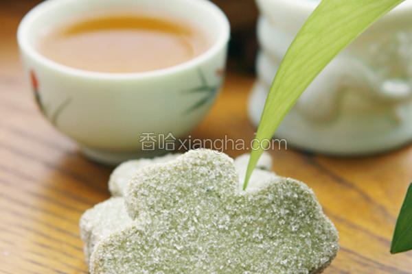 抹茶叶形饼