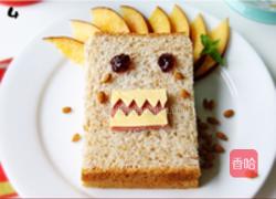 瓜子蔓越莓卡通三文治的做法图解3