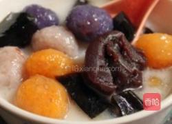 红豆沙椰奶仙草芋圆的做法图解7