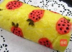 草莓彩绘蛋糕卷的做法图解28