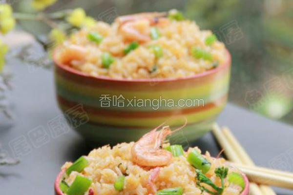 鲜虾蛋浇饭