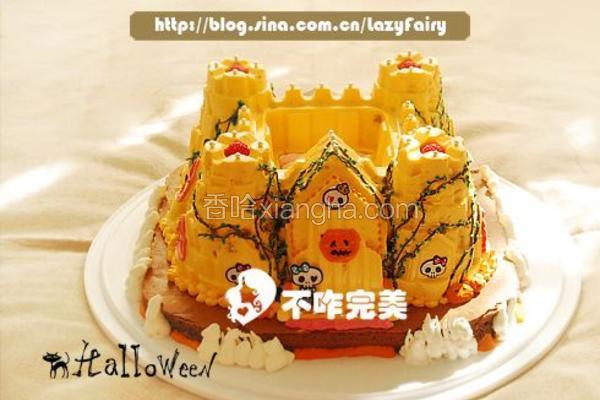 万圣节城堡南瓜酸奶慕斯蛋糕