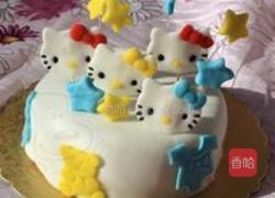 hello kitty翻糖蛋糕与杯子蛋糕的做法图解2