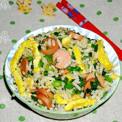 菜心炒饭的做法[图]