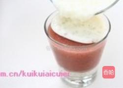 草莓西米冻布丁的做法图解5