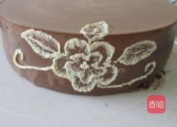 巧克力慕斯刷绣蛋糕的做法图解34