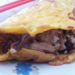 香菇肉片蛋包饭的做法[图]