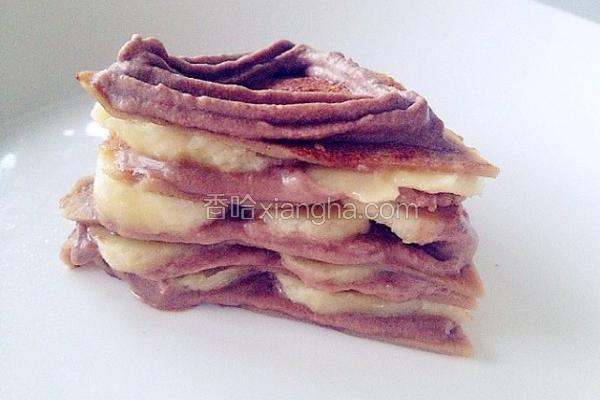 千层巧克力香蕉可丽饼