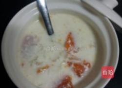 燕窝木瓜炖牛奶的做法图解4