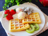 冰淇淋华夫饼