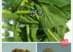 油渣炒菜心的做法图解1