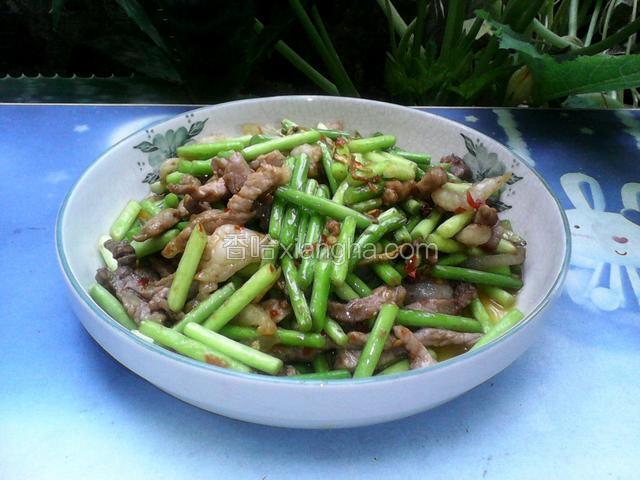 蒜苔炒肉