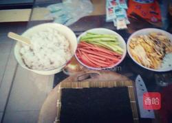 青瓜火腿寿司的做法图解1