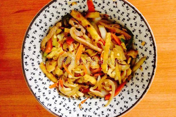 酸辣蔬菜鸡蛋炒饼
