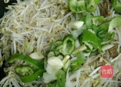 绿豆芽炒肉的做法图解4