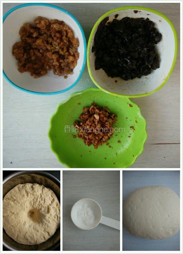 发面，将孝母用不烫手水稀释了倒入面粉中比例孝母袋上有！将白糖跟奶粉用温热水溶解了倒入面粉里～比例根据面粉多少，口味不同调节～然后倒入温热水和面，做花卷的面一定要比馒头的面软一些～面要活三光滑，手光，盆光，面光然后套入袋子或保鲜膜封闭好放入阳光处大概一个多小时就发孝了！面发的好不好要看有没有蜂窝～是不是原来的两倍大……