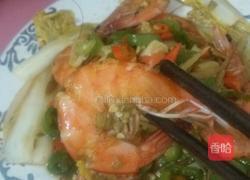 白菜炒虾的做法图解3
