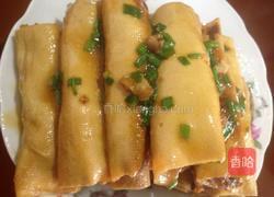 肉末腐皮卷的做法图解4