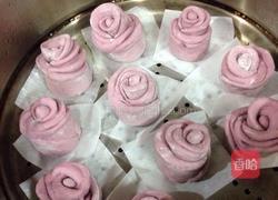 玫瑰花紫薯馒头的做法图解13